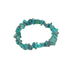 Turquoise Chip Stone Stretch Bracelet Natural Gemstone Beads Bohemian Jewelry Fo